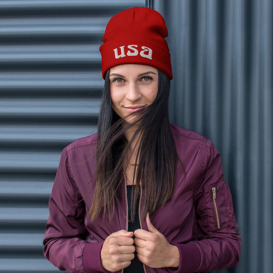 Beanie USA Embroidered